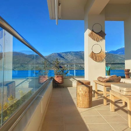 Boho Beach House In Itea-Delphi Esterno foto