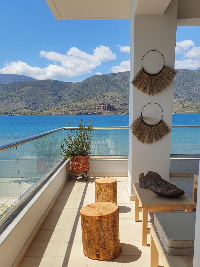 Boho Beach House In Itea-Delphi Esterno foto