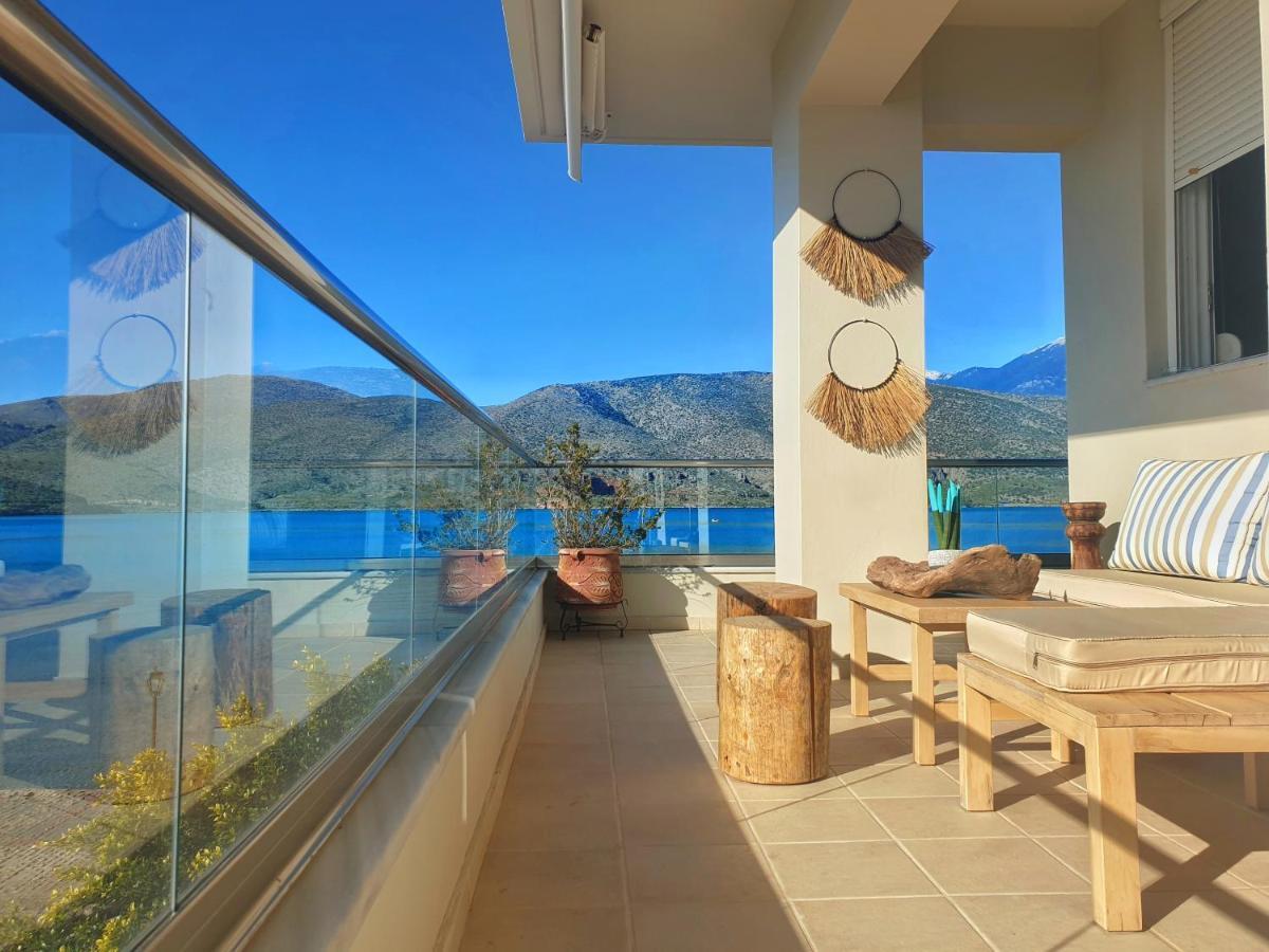 Boho Beach House In Itea-Delphi Esterno foto